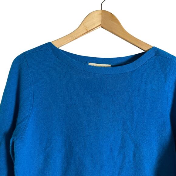 Peck & Peck 100% 2-Ply Cashmere Blue Long Sleeve Pullover Sweater Size Large - Picture 2 of 7